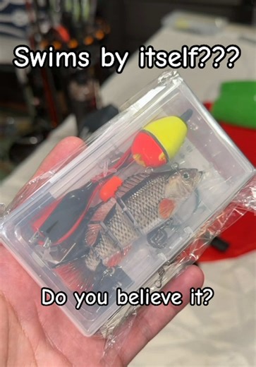 This fishing lure will swim by itself! #FishingLure #SelfSwimmingLure #SwimBait #CrazyLures #Fish