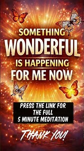 Something wonderful is happening for me now YT