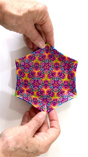 I used the left over Polymer Clay blends and canes from the fish sculpture to make a quick Kaleidoscope cane. What do you think? I quite like this one and the 'cut through's' have been giving me ideas for more designs.Do you like the pattern they give? 🙃 😉 #polymerclay #fionaabelsmith #polyoriginals #polymerclaycanes #polymerclayartist #polymercane #creativeartist #newpatterns #patterns #challenge #artistsofinstagram #creatingart #polymerclayfun #artistsoninstagram #oddlysatisfying #kaleidosco