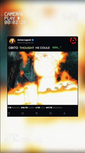 Naruto vs Obito 🔥 The Ultimate Battle! #sorts #vairalvideo #fyp