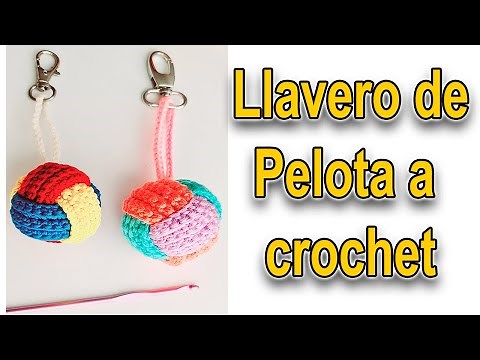 LLAVERO A CROCHET CON SOBRANTES DE LANAS