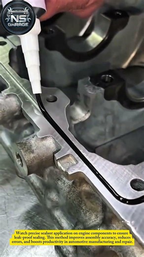 Precision Gasket Sealant Application | Engine Assembly Process#mechanictools #usa #short