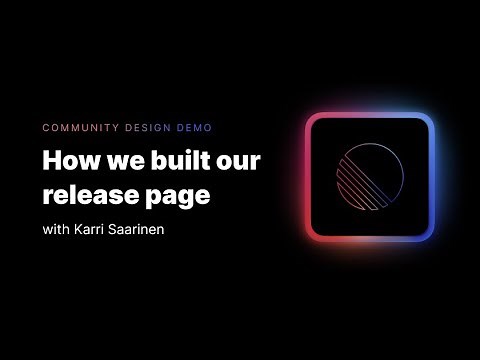 Figma design demo: Linear release page with Karri Saarinen