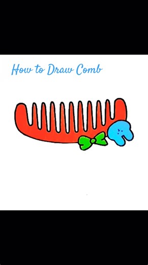 How to draw comb Drawing easy step by step drawing || comb Drawing with colour.