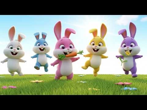 Five Little Baby Bunnies Nibble Nibble Nib | Fun Garden Animal Song & Nursery Rhymes