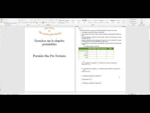 exercices maths bac pro tertiaire, probabilités première