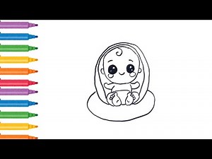 Cómo dibujar un bebe 👶 fácil paso a paso | Colorea con nosotros para niños y niñas.