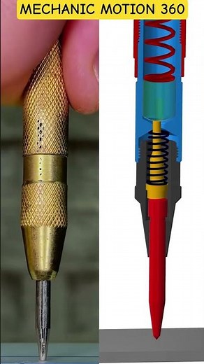 Automatic Center Punch Mechanism IHow It Works in 3D Animation #mechanic#mechanism #machine