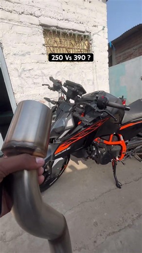 Ktm duke 390 vs duke250 | exhaust pipe | #duke390 #duke250 #exhaust #ktmduke