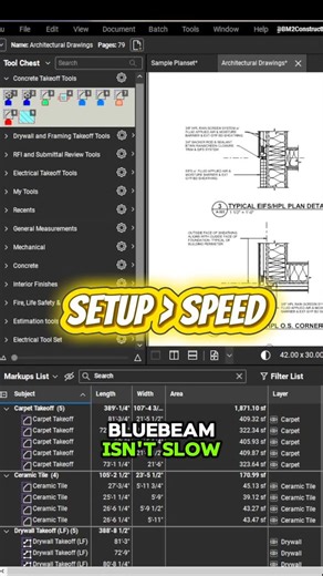Blueprints with Bob on Instagram: "👷🏽‍♂️Bluebeam isn’t slow. Most people just weren’t show how to use it properly! #bluebeam #blueprintswithbob #constructionestimates"