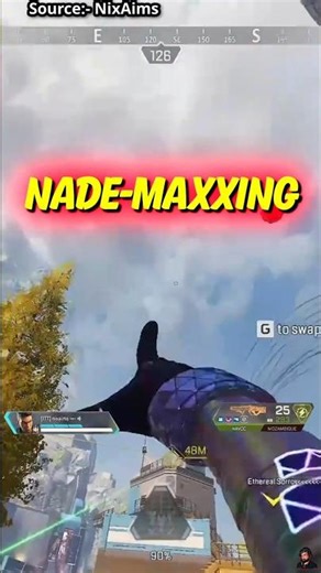 NixAims Nade-maxxing in Apex😲 #shorts #apexlegends