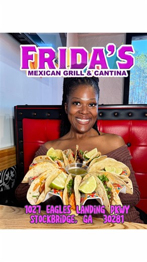 Frida’s Mexican Grill & Cantina understood the assignment 🌮😮‍💨 Good food, strong drinks, and a whole vibe. If you’re in Stockbridge or anywhere near Eagles Landing, this is one of those spots you save and spin the block back to. @Frida’s Eagles Landing Save this for later, tag your food date, and tell me what you’re ordering 👇🏽 #fridasmexicanrestaurant #stockbridgega #atlantafoodie #mexicanfoodatlanta