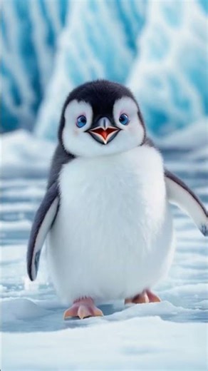 "Cutest Baby Penguin Ever! 🐧❄️ Adorable Moments in the Snow"