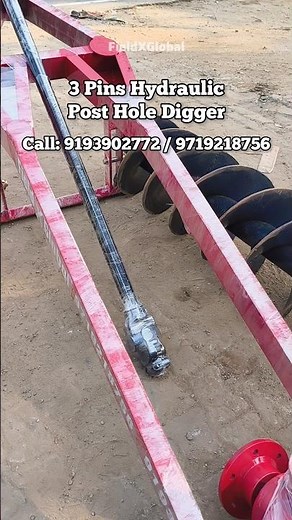 3 Pins Hydraulic Post Hole Digger Attachment #himachalpradesh #mahindra #digger #auger #tractor #jcb