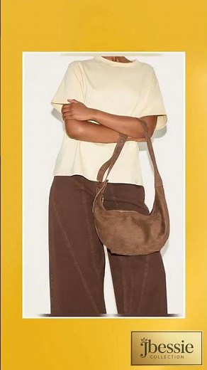 Faux Suede Slouchy Crescent Cross Body Bag