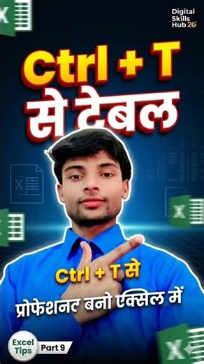 Excel Tips Part 9 🚀|Ctrl + T से Data को Professional Table में Convert करना सीखो |Smart Excel Tricks