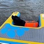 Beyond Marina Dog Pool Ramp - Pup On! Inflatable Water Ramp for Lake Docks Dog Boat Ramps Floating Pontoon Ladder Steps Up to Extra Large Non-Slip EVA Platform
