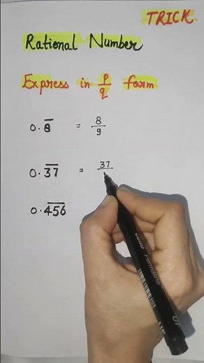 How to express Rational Number in p/q form #rationalnumbers #mathstricks #maths #fammathszone