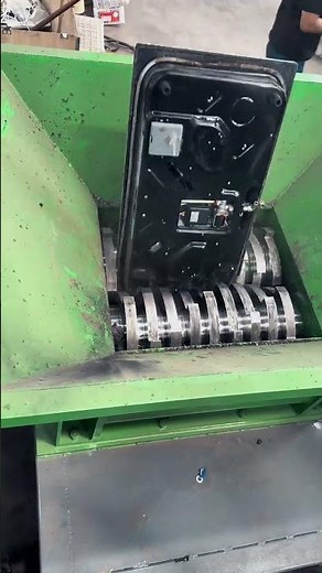 Destroying used goods for disposal and material recycling
