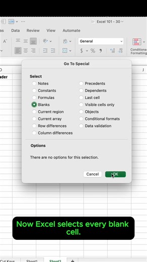 Excel Trick: Remove All Blank Rows Instantly | Intermediate Excel 201 #exceltip #excel #exceltricks