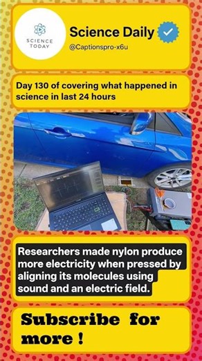 Improved Nylon Generates More Electricity #shorts #science
