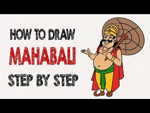 How to draw Mahabali * easy step by step Maveli drawing *