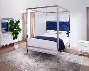 8.4K views · 23 reactions | Are those angels singing? Oh wait no, that’s just our new Concerto collection—a super-chic, spa-like canopy bed that’s been sent straight from the style heavens.  #designerlooks #bedroominspo | Value City Furniture | Facebook