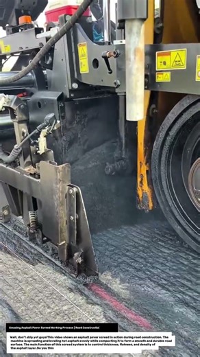 Amazing Asphalt Paver Screed Working Process | Road Construction Education.