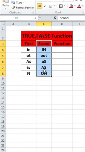 TRUE vs FALSE in Excel | Complete Logical Functions Comparison #ytshorts