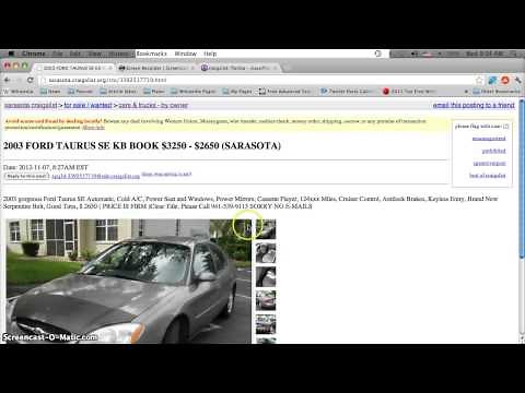 Craigslist Sarasota Florida Used Cars, Trucks and Vans - For Sale by Owner Options Under $1500