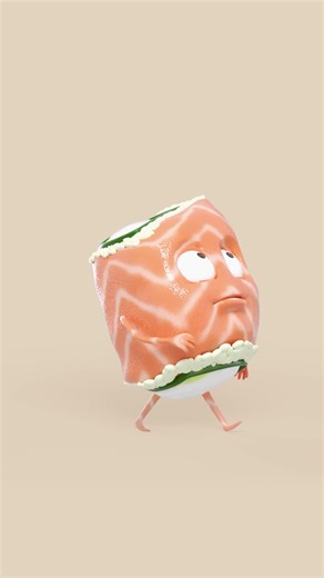 #017 - Crying Sushi Crying Tomato collection on @withfoundation https://foundation.app/collection/cry22 . . . #cryingtomato #tomato #3danimation #animation #conceptart #nftart #withfoundation #roll #sushi