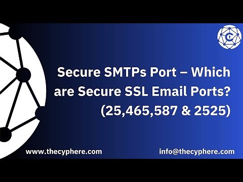 Secure SMTPs Port Guide: Understanding SSL Email Ports 25, 465, 587, and 2525 securing emails
