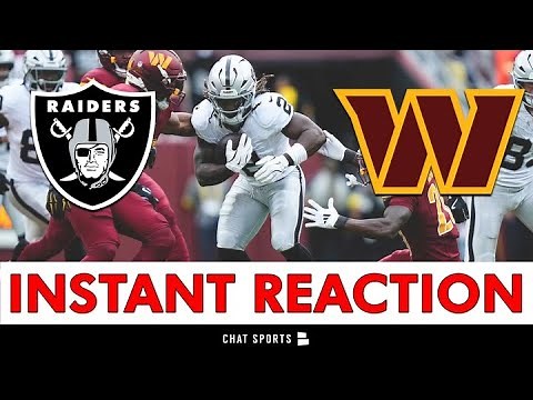 RAIDERS SUCK AGAIN! Raiders vs. Commanders INSTANT REACTION: Start JPJ & FIX The O-Line