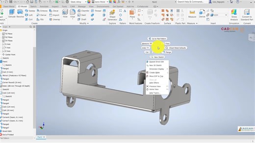 Inventor 2022 Tutorial #229 ｜ 3D Model Basic Beginners