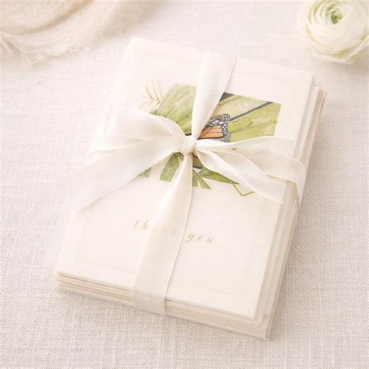 Monarch Butterfly Watercolor Thank You Cards, Botanical Stationery Set - Etsy