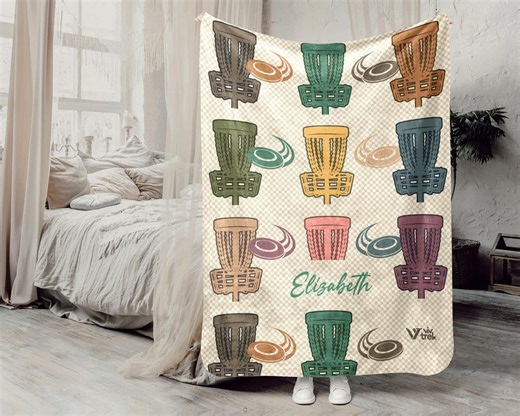 Personalized Retro Disc Golf Blanket With Custom Name, Vintage Disc Golfer Throw Gift for Kids Teens Adults, Disc Golf Room Decor Retro04 - Etsy