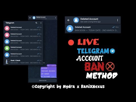 LIVE TELEGRAM ACCOUNT BAN METHOD IN 16 HOURS