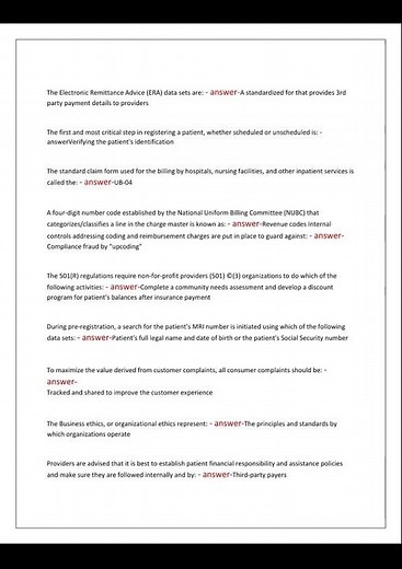 HFMA CRCR Exam Study Guide & Practice Questions 2026 Edition