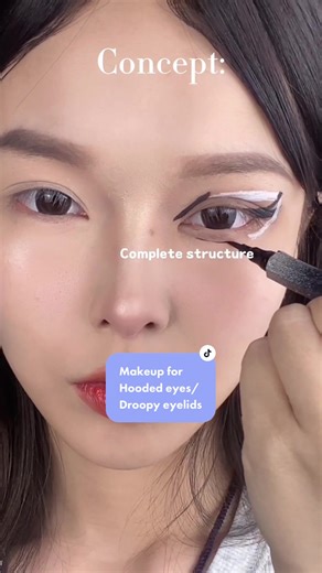 A games changer for hooded eyes/droopy eyelids part 3😚 Actual process at later part of the video!! #makeup #makeuptutorial #makeuphack #douyinmakeup #hoodedeyes #droopyeyelids
