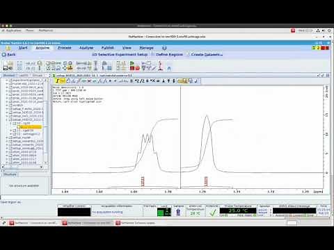 How to set up 1D NOE on multiple peaks