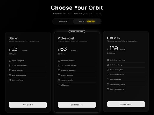 Features Table Template (Dark and Light modes) by TheJackedVibeCoder on Dribbble