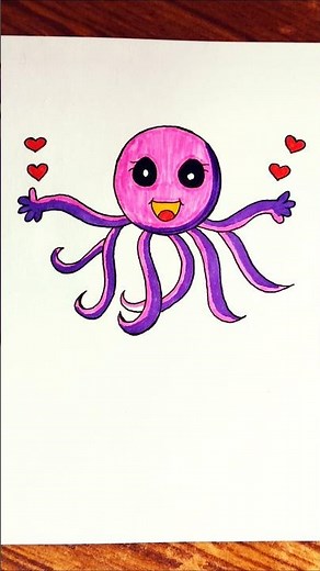 How To Draw Octopus Drawing🦑#art#drawing#viral#trending#octopus#subscribe#support#views#video#yt