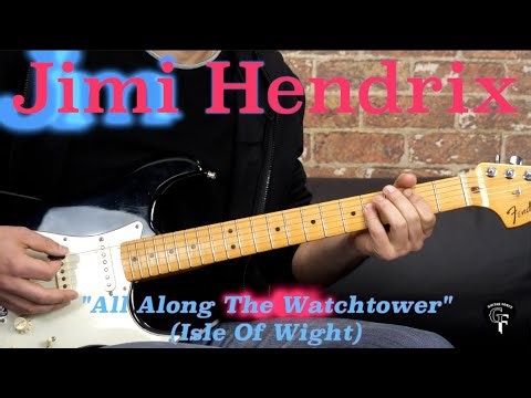 Jimi Hendrix - "All Along The Watchtower" Isle Of Wight Live - (EXCERPT) Rock Guitar Lesson (w/Tabs)