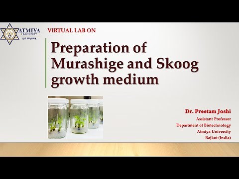 Murashige and Skoog medium preparation - Virtual Lab