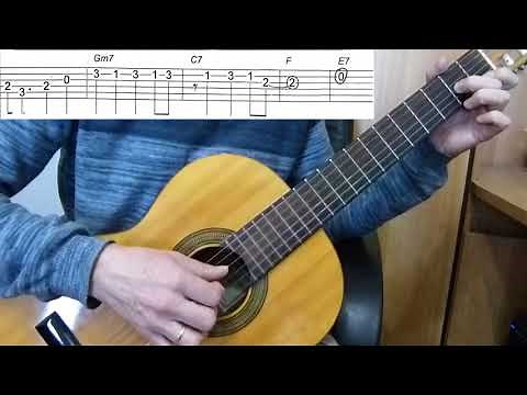 Guitar lesson - Hello, Dolly! - Louis Armstrong - Easy Guitar melody tutorial + TAB
