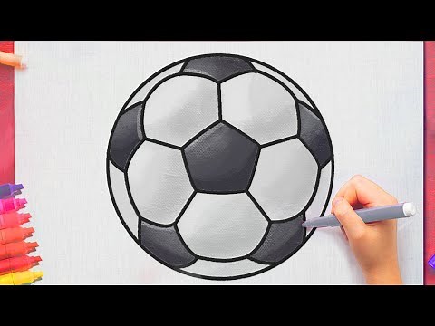 Comment dessiner un BALLON DE FOOT facile
