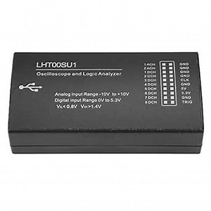 USB Logic Analyzer Device,Lht00Su1 8 Channel Virtual Oscilloscope Multi-Function Generator with Logic Analyzer and Pulse/ Counter8 Digital Channel