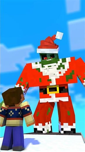 Can Steve Defeat Mutant Zombie Santa and Save Christmas - Funny Animation