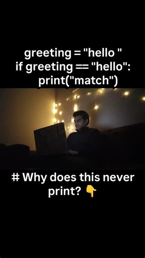 why no print of this code in python #python
