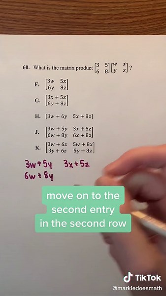 How to Multiply Matrices | Math Tutorial for ACT Exam Prep